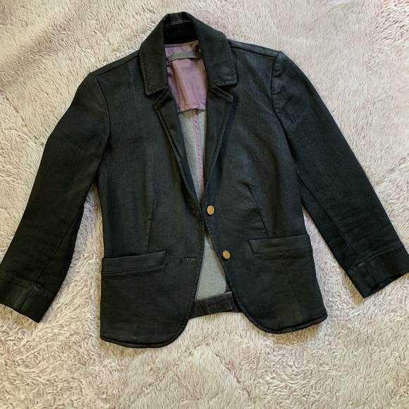 SUPERFINE Gray Coated Denim Jacket size 2 - Picture 5 of 8